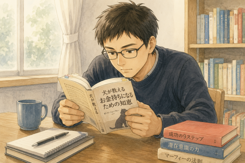 活字嫌いだったタカが人生を変えた本を夢中で読む様子