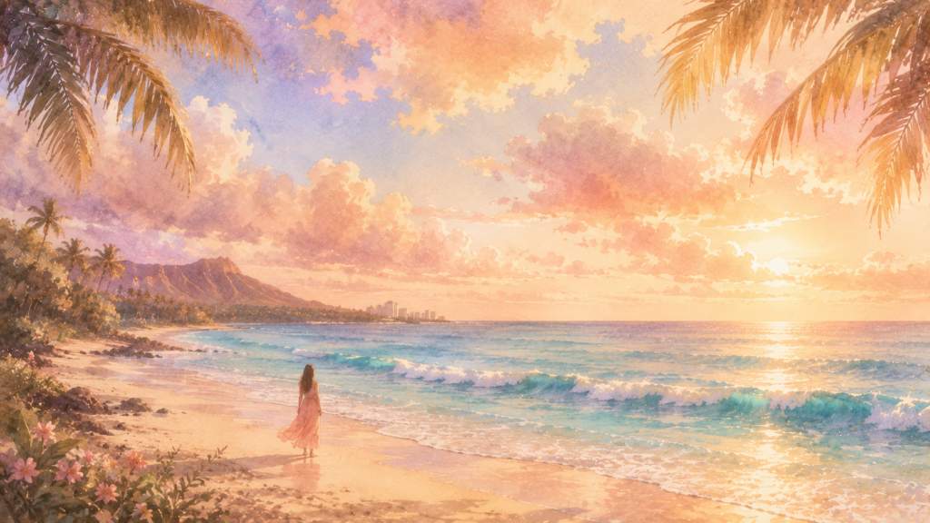 ハワイの海と空